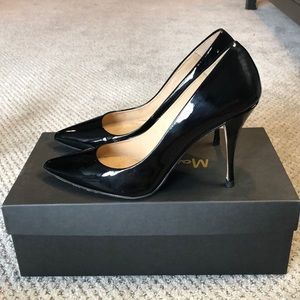Massimo Dutti Black Leather Heel